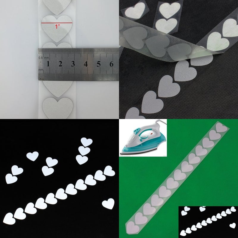 JINBING 1" Safety Heat Transfer Vinyl Film DIY Silver Reflective Iron on Fabric Clothing Tape M31 (1" x 33ft) - Image 4